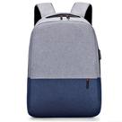 Mochila Cinza/Azul Marinho para Notebook até 15.6" Escritório Unissex com Usb MNC