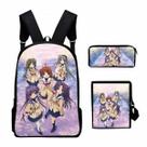 Mochila Clannds Cartoon Kids School Nylon, 3 unidades/conjunto