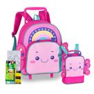 Mochila Clio Pets Carrinho Lancheira Infantil Creche Rodinha