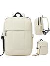 Mochila CLUCI Lightweight Travel de 15,6 polegadas para laptop bege