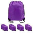 Mochila com cordão beeGreen Purple, 20 unidades para homens e mulheres