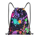 Mochila com cordão Pazacon Graffiti colorida para homens e mulheres Mochila com cordão Pazacon Graffiti colorida para homens e mulheres