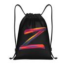 Mochila com cordão Pazacon Initial Black para academia esportiva Mochila com cordão Pazacon Initial Black para academia esportiva