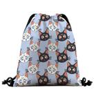 Mochila com cordão Sailor Moon Luna Cat Anime 39x32cm