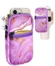 Mochila com garrafa de água para Stanley Quencher Cup Purple
