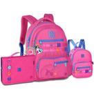 Mochila Com Lancheira e Estojo Fichário Kit Escolar Rebecca Bonbon -