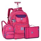 Mochila Com Lancheira e Estojo Fichario Kit Rebecca Bonbon