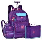 Mochila Com Lancheira e Estojo Fichario Kit Rebecca Bonbon