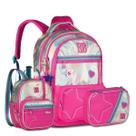Mochila com Lancheira e Estojo Rebecca Bonbon Kit Holográfico -