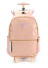 Mochila com Rodas 18" Preta com Poá Dourado - Luxcel Ref. 46702