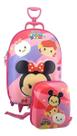 Mochila Com Rodas Minnie Tsum 3d Lancheira Maxtoy 3854bm22