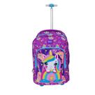 Mochila com Rodas Rabisk Teen Unicórnio RKU5002C Cor: Lilás