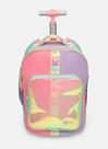 Mochila com rodinha color block menina rosa holográfica puket Mochila com rodinha color block menina rosa holográfica puket