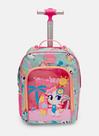 Mochila com Rodinha Pequena Unicórnio Aloha VERDE AGUA - Puket