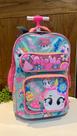 Mochila com Rodinha Puket Menina Uni Aloha Verde água Mochila com Rodinha Puket Menina Uni Aloha Verde água