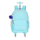 Mochila com Rodinhas 360 e Alças Stitch Turquesa MC49232SC Lançamento 2025 Luxcel