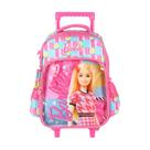 Mochila com Rodinhas Barbie Rosa Lançamento 2025 Luxcel