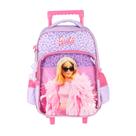 Mochila com Rodinhas Barbie Violeta Lançamento 2025 Luxcel