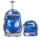 Mochila com rodinhas Tilami Galaxy de 19 polegadas com lancheira para crianças