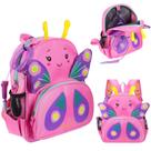 Mochila com tubo de alimentação SIL Triangle Butterfly Pink 30x26x13cm
