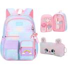 Mochila compacta Rainbow Design impermeável de grande capacidade