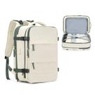 Mochila Coofay Casual Travelling expansível A-bege com verde Mochila Coofay Casual Travelling expansível A-bege com verde