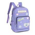 Mochila Costa Lilas Stitch Disney Classics Reforçada Luxel
