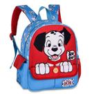 Mochila Costas 101 Dálmatas Cachorrinho Vermelho Azul Disney Creche Personagem Passeio