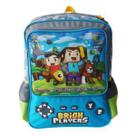 Mochila Costas Brick Players Infantil Escolar Menino Game Tam G