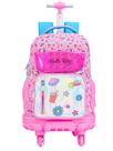 Mochila Costas e 4 Rodas Hello Kitty Luxo Metallic 15410