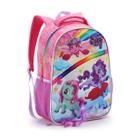 Mochila Costas Escolar Meninas Poney Meninas Arco Iris