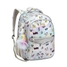 Mochila Costas Feminina Holográfica Chaveiro Unicórnio Glitter Seanite