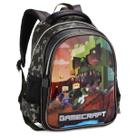 Mochila Costas Grande Escolar Infantil Menino Game Gamecraft