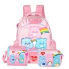 Mochila Costas Lancheira Térmica Estojo Ursinhos Carinhosos