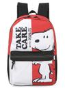 Mochila Costas Snoopy Woodstock Peanuts Vermelha Juvenil