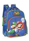Mochila Costas Super Mario Escolar Infantil Resistente Cor:Preto