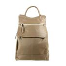 Mochila Couro Bege