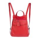 Mochila Couro Legítimo Maluzinha Marsala Compacta Elegante