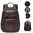 Mochila Couro Média Elegante Unissex Reforçada Com Cabo de Aço Elegante Resistente