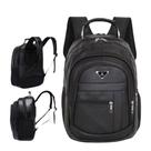 Mochila Couro Média Masculina Feminina Reforçada Com Cabo de Aço