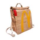 Mochila Creativa Retro de Lino Imitación Bolsa de Papel de Comida Rápida