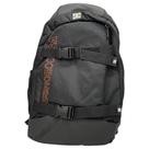 Mochila DC Shoes Preta com Fivelas Frontais Esportiva e Casual