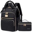 Mochila de almoço Weitars para mulheres com laptop de 15,6" preta