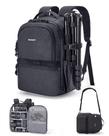 Mochila de câmera BAGSMART para Sony Canon Nikon com iPad 12.9