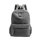 Mochila De Corduroy De Grande Capacidade Com Alças Ajustáveis Para Escola, Viagens E Deslocamentos