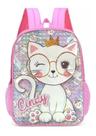 Mochila De Costa Escolar Infantil Gatinha Cindy Luxcel