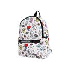 Mochila de Costa Escolar Personagens BT21 - Branca