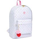 Mochila de Costas Académie Coração Metalizado Azul