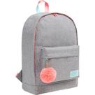 Mochila de Costas Académie Dots Cinza com frase