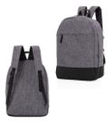 Mochila de Costas Adulto Juvenil Unissex Feminina Masculina - Cinza